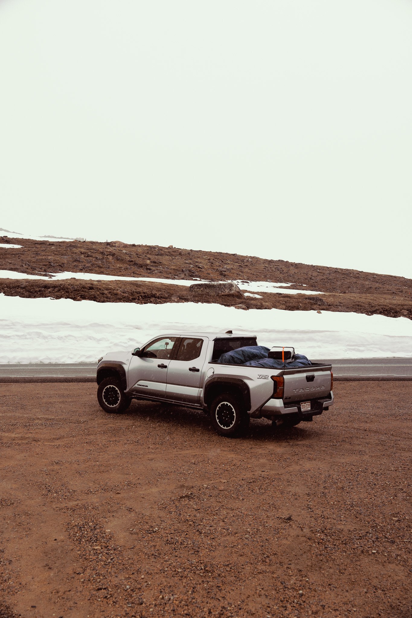 Just Ride support truck parked on a desert overlook